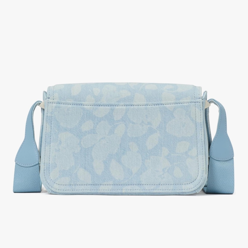 Kate Spade Light Blue Denim Floral Crossbody Bag - New - Picture 5 of 5